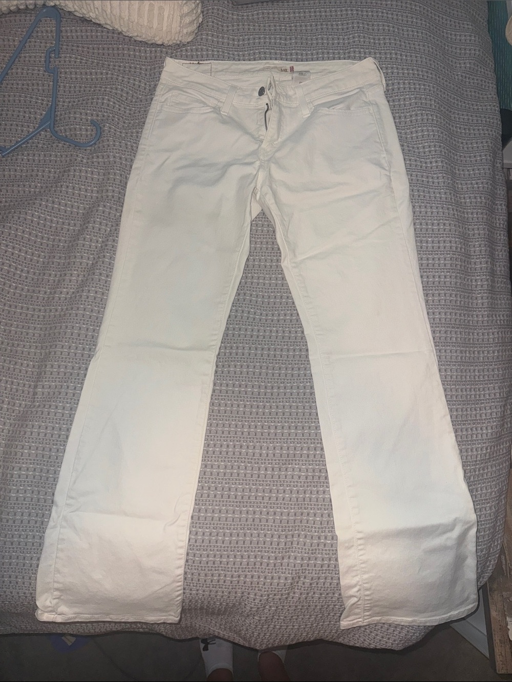 Levi's White Low Boot Cut Jeans